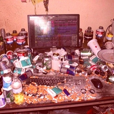 messy studio